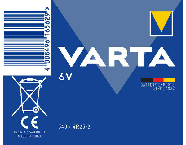 Pile spécifique 6v 540 (4r25-2) - Varta - Brico Dépôt