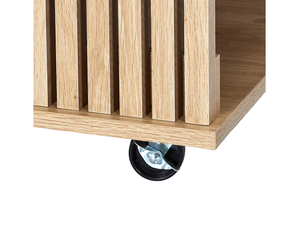 Îlot de cuisine MDF imitation bois naturel KLAUS - H.90 x L.105 x P.60 cm - Brico Dépôt