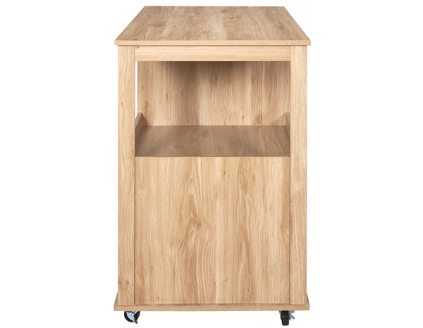 Îlot de cuisine MDF imitation bois naturel KLAUS - H.90 x L.105 x P.60 cm - Brico Dépôt