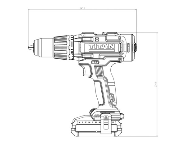 Perceuse visseuse à percussion sans fil 18V + 74 accessoires - Titan - Brico Dépôt