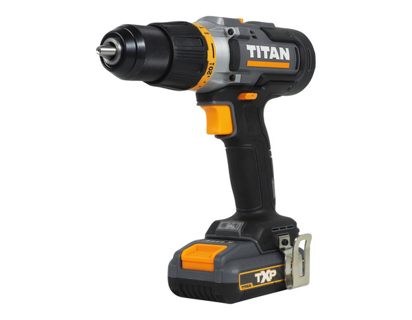 Perceuse visseuse à percussion sans fil 18V + 74 accessoires - Titan - Brico Dépôt