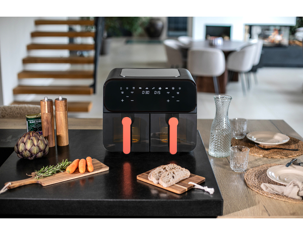 Airfryer 2 cuves 9L LIVOO X 2400W avec écran tactile numérique - Brico Dépôt