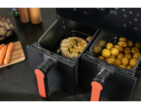 Airfryer 2 cuves 9L LIVOO X 2400W avec écran tactile numérique - Brico Dépôt