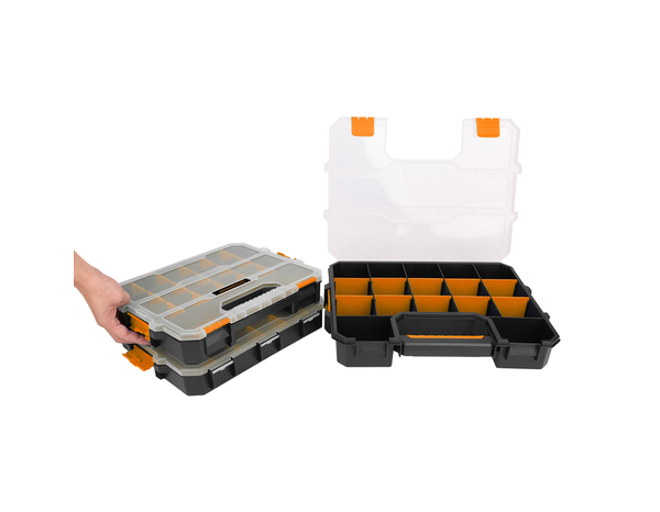 Lot de 3 organisateurs d'outils  53 compartiments - L.38 x l.27 x H.6,5 cm - MAGNUSSON - Brico Dépôt