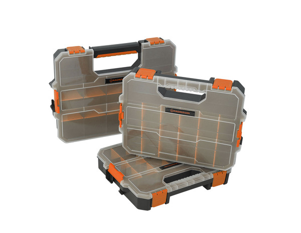 Lot de 3 organisateurs d'outils  53 compartiments - L.38 x l.27 x H.6,5 cm - MAGNUSSON - Brico Dépôt