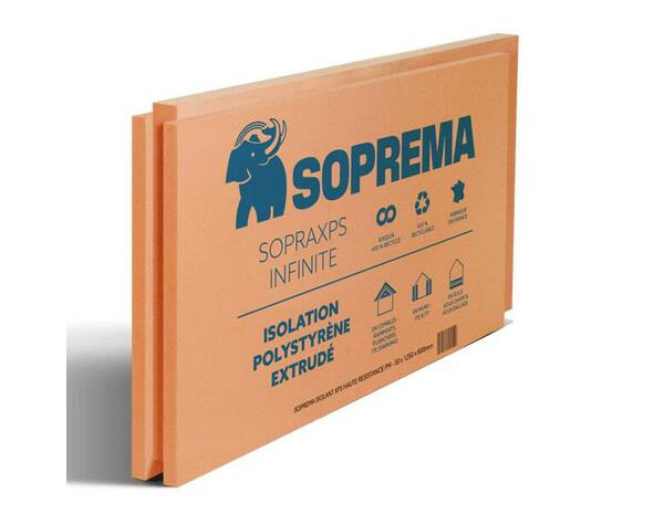 Panneau polystyrène extrudé - L. 2,50 x l. 0,60 m x Ép. 40 mm XPS - Soprema - Brico Dépôt