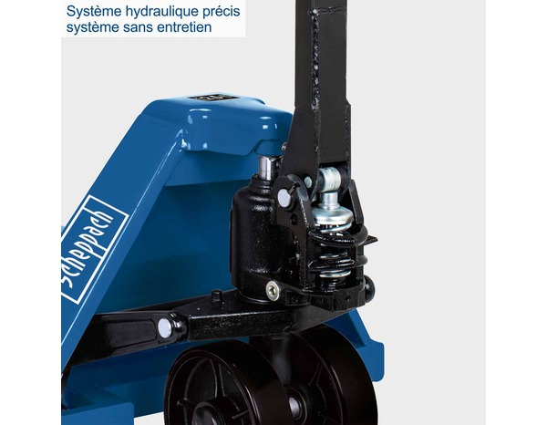 Transpalette manuel acier capacité 2500 kg - Scheppach - Brico Dépôt