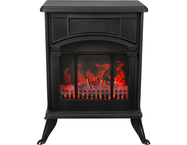 Chauffage cheminée électrique noir - 42 x 25 x 50 cm - Brico Dépôt