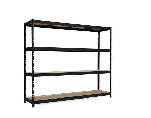 Etagère noire 4 plateaux - H. 200 x L. 237 x P. 60 cm - Brico Dépôt
