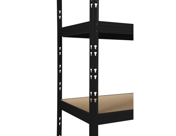 Etagère noire 4 plateaux - H. 200 x L. 237 x P. 60 cm - Brico Dépôt