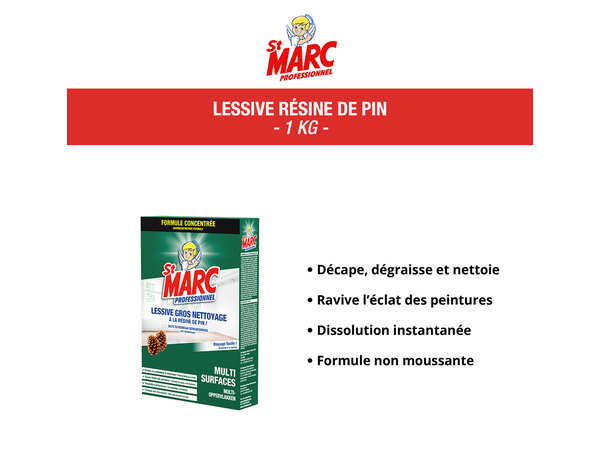 Lessive pro résine de pin 1 Kg - Saint Marc - Brico Dépôt