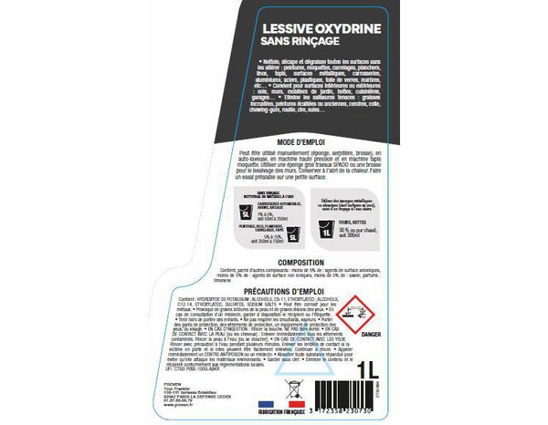 Lessive sans rinçage pour gros travaux 1 L - Brico Dépôt