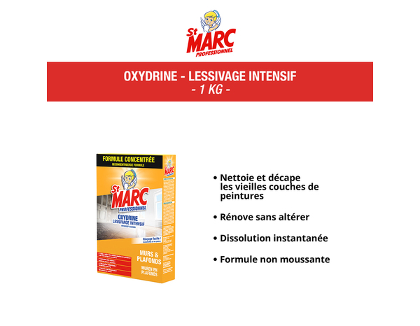 Oxydrine lessivage intensif 1 Kg - Saint Marc - Brico Dépôt