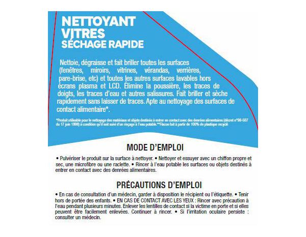 Nettoyant vitres & surfaces modernes 750 ml - Spado - Brico Dépôt