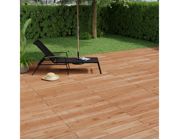 Lame de terrasse douglas classe 3 ACERA -L.240 x l.14,4 x Ep.2,7 cm - Marque BLOOMA - Brico Dépôt