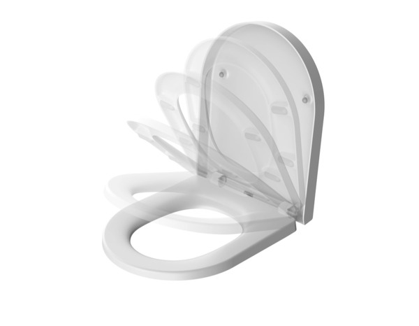 Abattant WC duroplast blanc - L.46,2 x l.36,2 x H.5 cm - Brico Dépôt