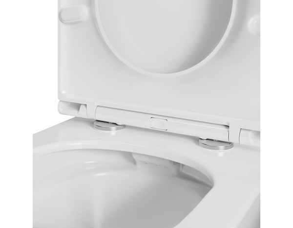 Pack WC à poser sans bride blanc céramique NANKI - H.79,7 x L.38,1 x P.64,2 cm - Brico Dépôt