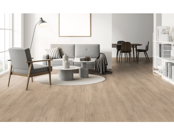 Sol startifié HDF effet chêne marron AC4 CREMONA - L.138,2 x l.19,3 x Ep.0,8+0,2 cm - Brico Dépôt