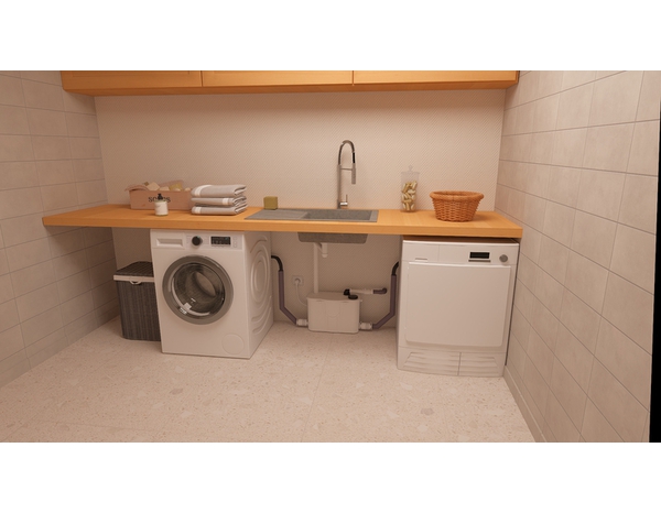 Pompe de relevage à 3 entrées eaux usées - Brico Dépôt