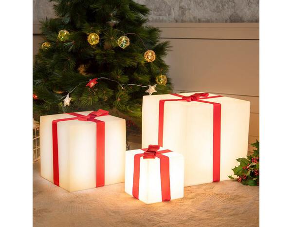 Cube lumineux solaire rechargeable couleur RVB et blanc , 32 cm - Brico Dépôt