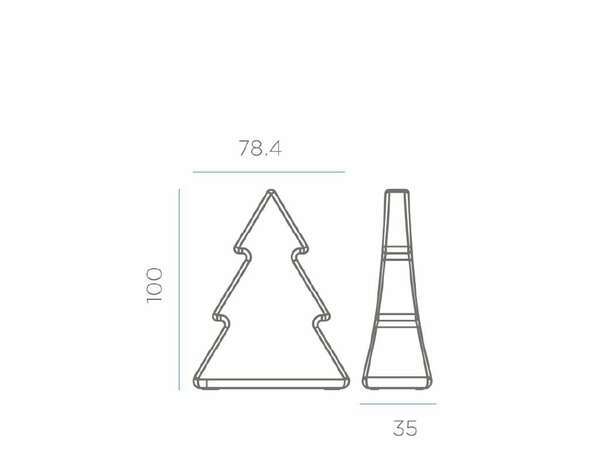 Sapin lumineux rechargeable décoratif  RVB et blanc, 100 cm - Brico Dépôt