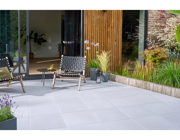 Dalle sabline grise béton moulé - 50 x 50 cm - Brico Dépôt