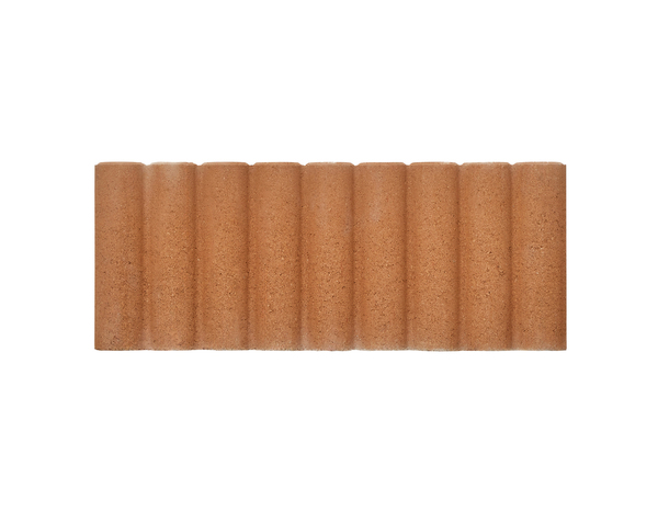 Bordure rondin ALKERN ocre 20 x 50 x 6 cm béton teinté pour jardin - Brico Dépôt