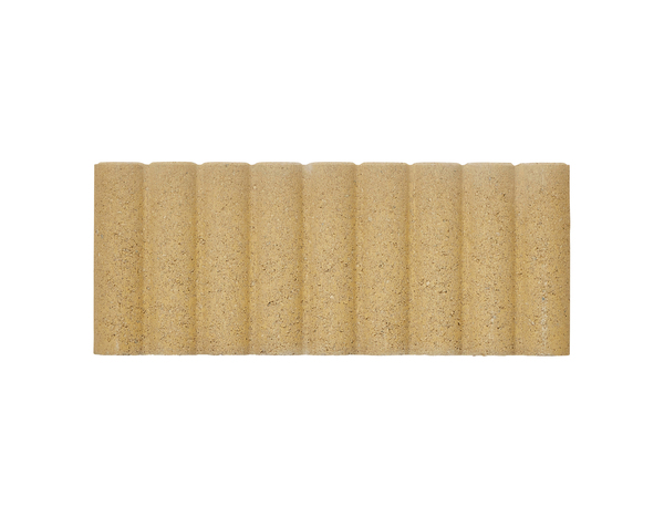 Bordure en béton couleur sable - 20 x50 cm, Ép. 6,5 cm  finition cannelée - Brico Dépôt
