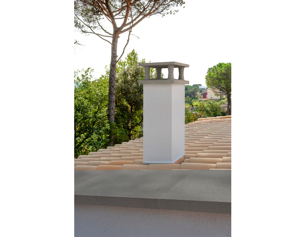 Chapeau de cheminée en béton gris naturel - 45 x 45 cm - Brico Dépôt