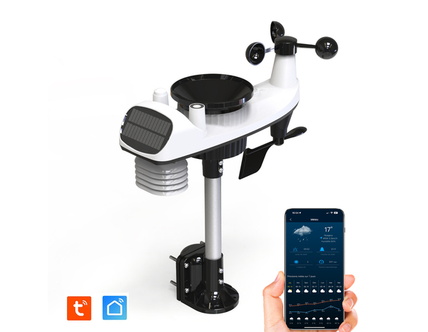 Station météo pro 8 en 1 WEATHER-002 écran tactile 7,5’’ - Brico Dépôt