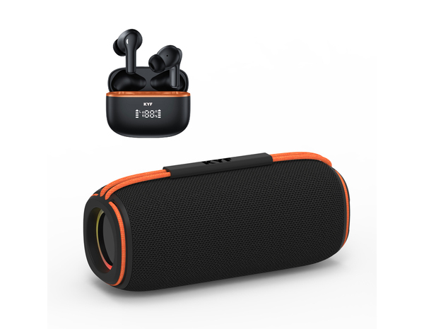 Kit enceinte RVB 60W IPX6 + écouteurs sans fil IPX4 à réduction de bruit active - Brico Dépôt