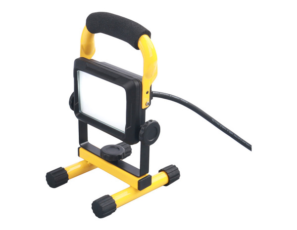 Projecteur de chantier LED filaire 10W, 6500k tête réglable - 20,8x11x12,6 cm - Brico Dépôt