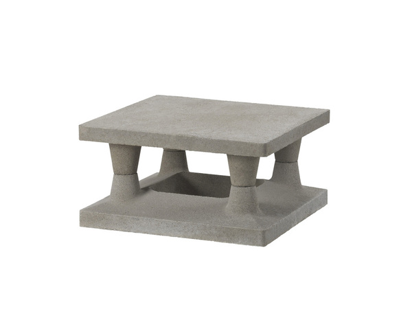 Chapeau de cheminée en béton gris naturel - 45 x 45 cm - Brico Dépôt