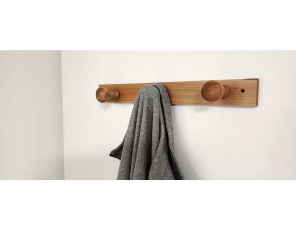 Porte-manteaux en pin verni - 3 têtes - Brico Dépôt