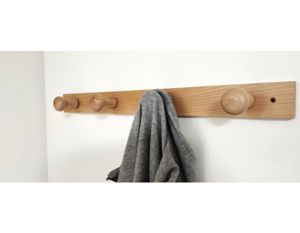 Porte-manteaux en bois verni 4 têtes - Brico Dépôt
