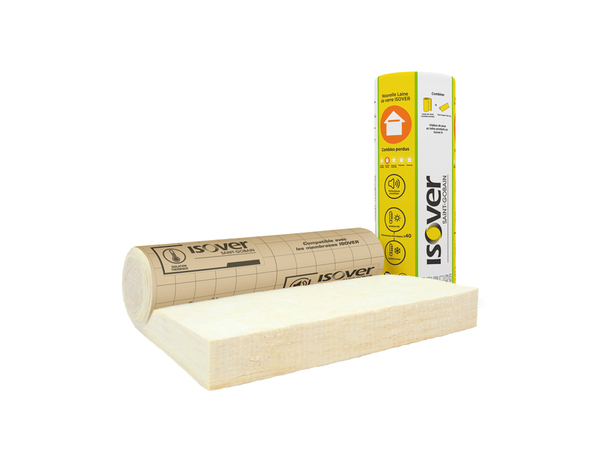 Laine de verre 300mm combles perdus 40 R:7,5 - 2,6m x 1,2m - Rouleau kraft - Isover - Brico Dépôt