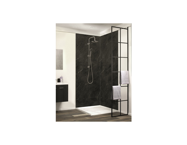 Lot de 2 panneaux décoratifs noir DRIFT - l.90 x H.260 cm - Dumaplast - Brico Dépôt