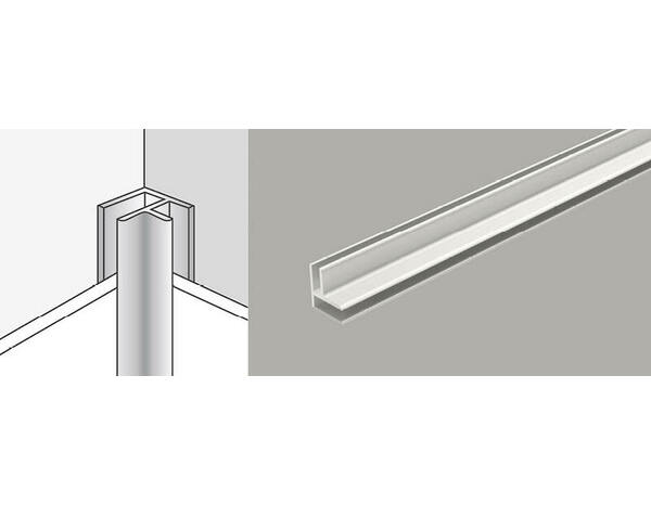 Profilé de finition aluminium "Dumaplast" gris mat 20x2600x20 mm pour dalles PVC - Brico Dépôt