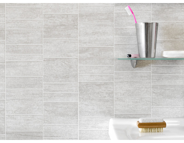 Lambris PVC gris clairl. 37,5 cm L. 2,60 m - Dumaplast - Brico Dépôt