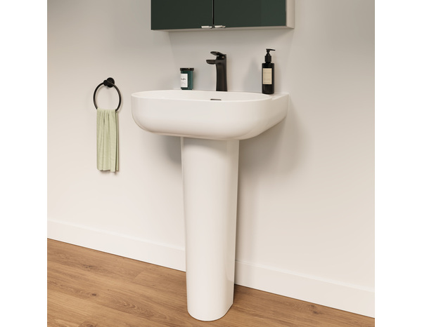 Colonne lavabo céramique blanc brillant CALICIA - 71x21,9x21,9 cm - Cooke and Lewis - Brico Dépôt