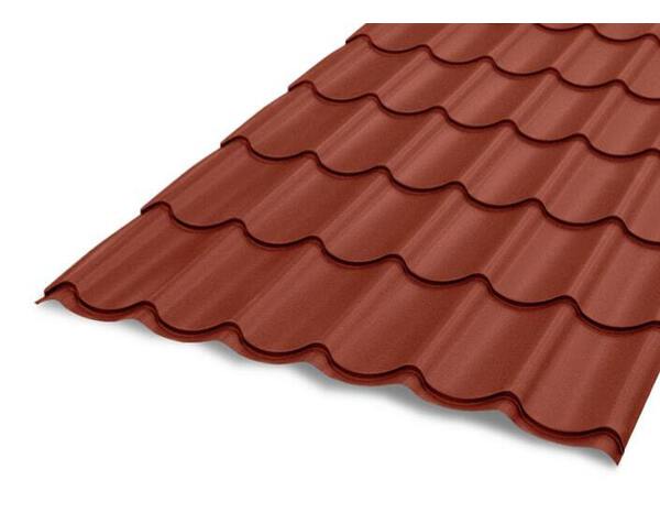 Tôle en acier galvanisé imitation tuile rouge - L. 300 x l. 110 cm - Brico Dépôt