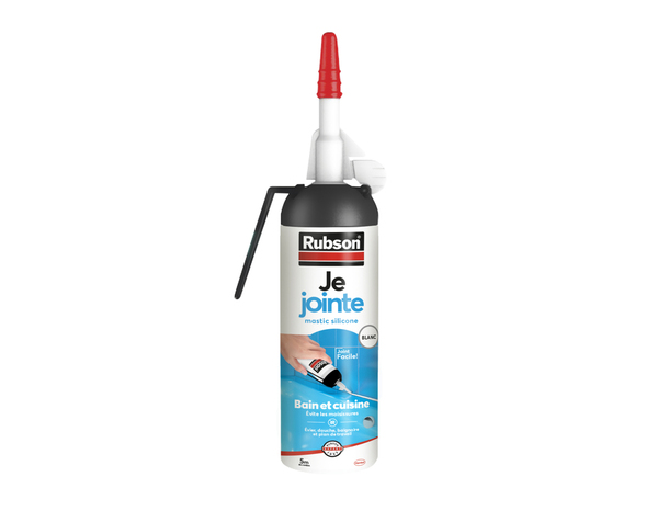 Joint silicone avec pistolet - Blanc - 100 ml - Rubson - Brico Dépôt