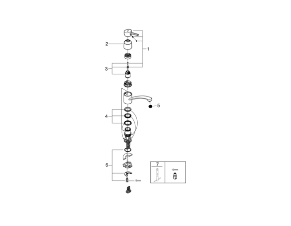 Mitigeur évier de cuisine "Swift" - H. 16,5 cm - Grohe - Brico Dépôt