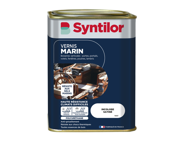Vernis marin bois intérieur/extérieur incolore satin 1 L - Syntilor - Brico Dépôt
