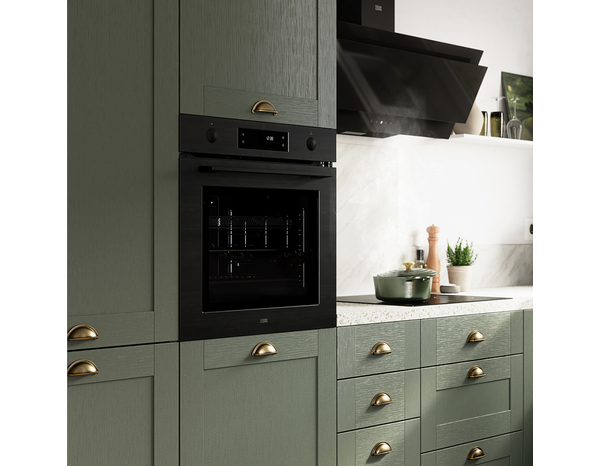 Four pyrolyse verre noir 70L -  59,5 x 59,5 x 55,5 cm - Cooke and Lewis - Brico Dépôt