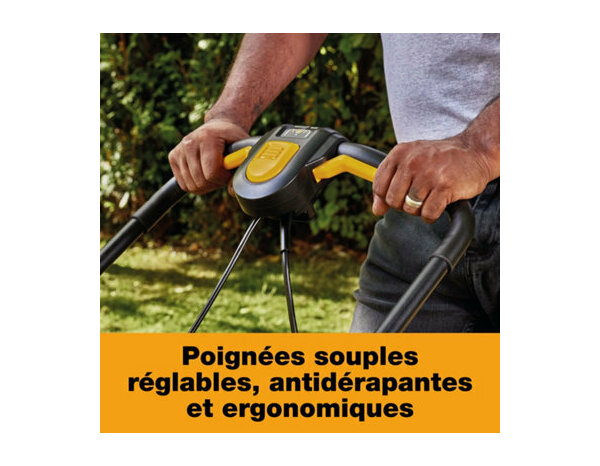 Tondeuse électrique 1800 W coupe 43 cm mulching rangement vertical poignée télescopique - Titan - Brico Dépôt