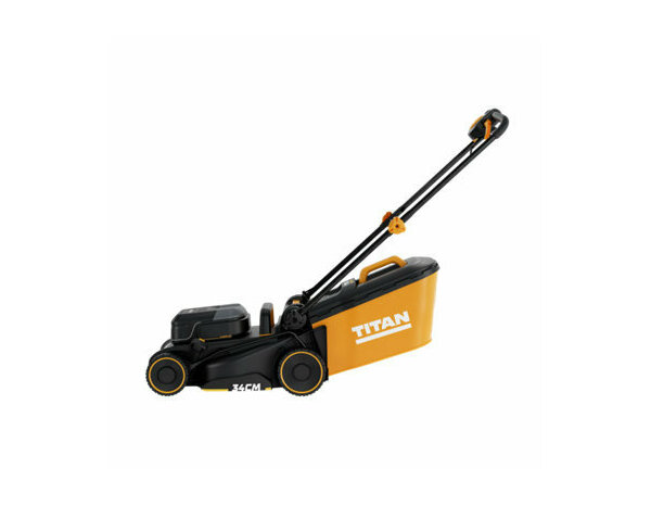 Tondeuse électrique 1400 W coupe 34 cm hauteur réglable mulching - Titan - Brico Dépôt