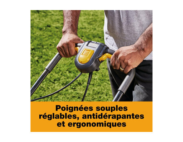 Tondeuse électrique 1400 W coupe 34 cm hauteur réglable mulching - Titan - Brico Dépôt