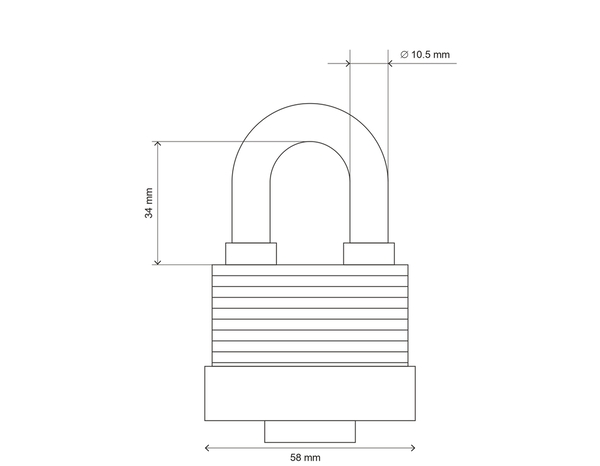 Cadenas en acier laminé avec anse blindée 60 mm noir - Brico Dépôt