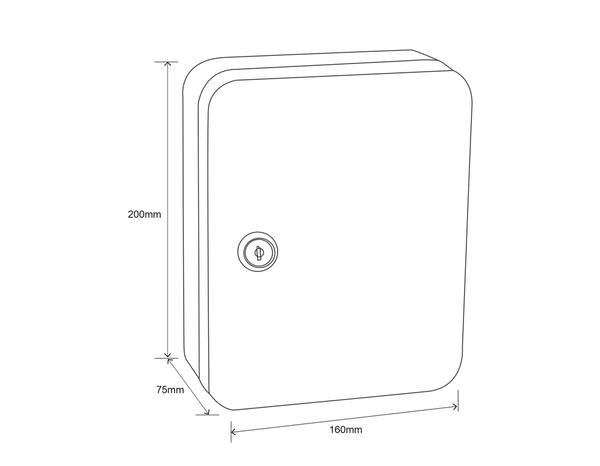 Armoire à clés en acier + 2 clefs - 16 x 20 x 7,5 cm - Brico Dépôt